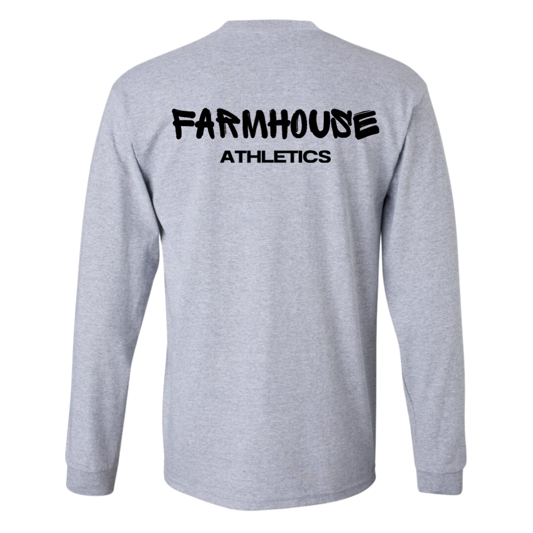 Farmhouse Long Sleeve Tee - "House Print"