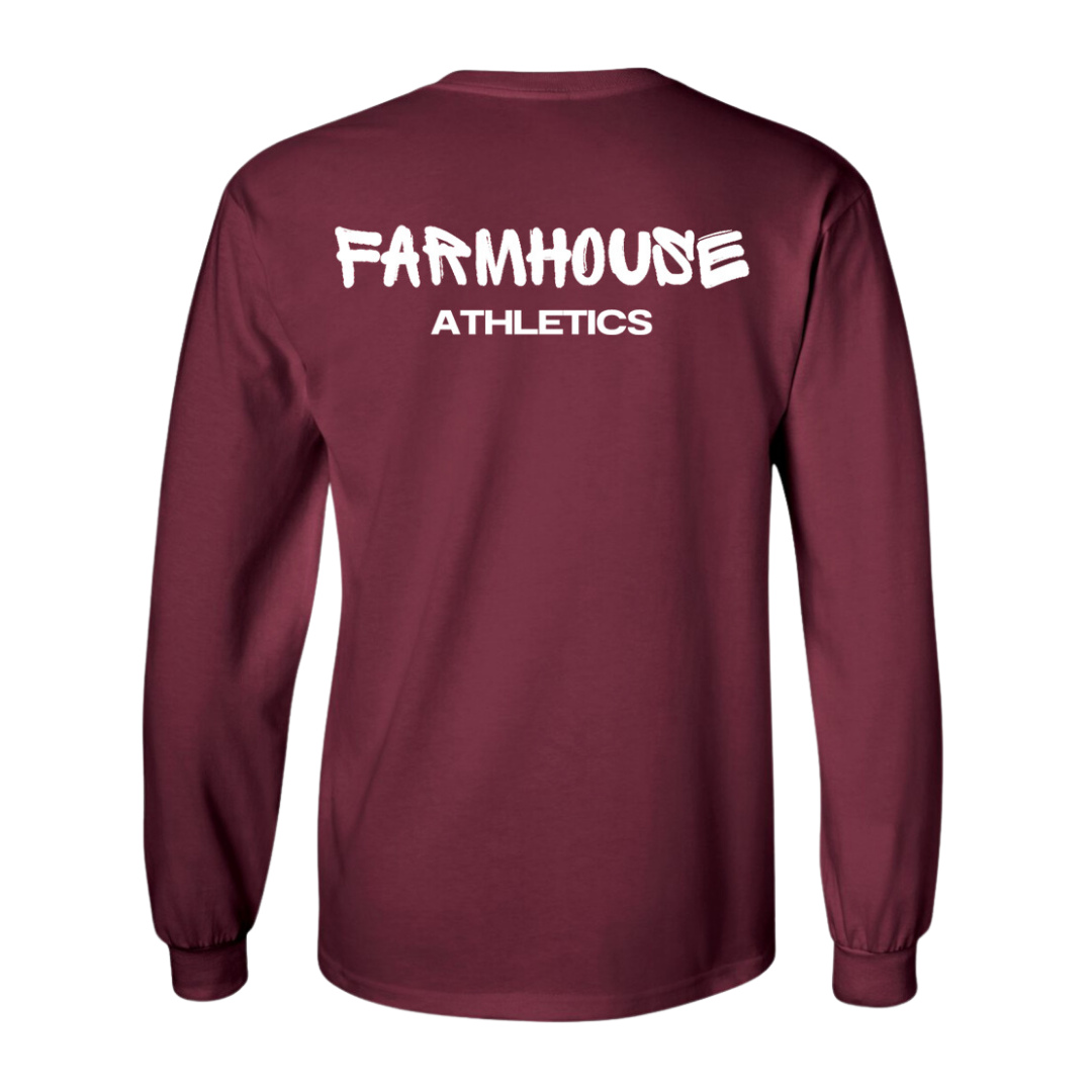 Farmhouse Long Sleeve Tee - "House Print"